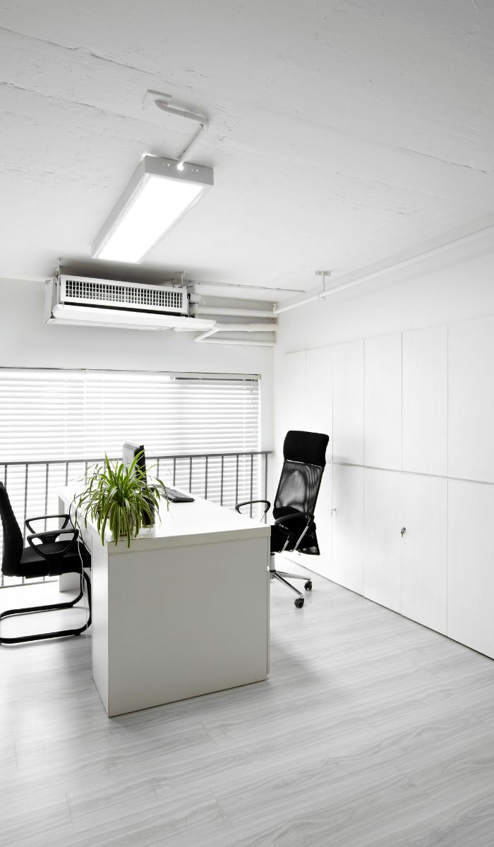 Which types of buildings do commercial cleaners typically work in?
